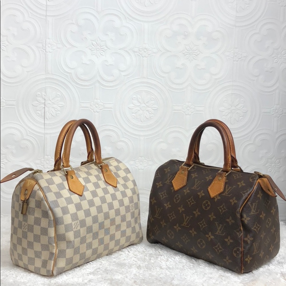 🌸OFFERS?🌸💯%Authentic LV Speedy 25 Azur & Mono